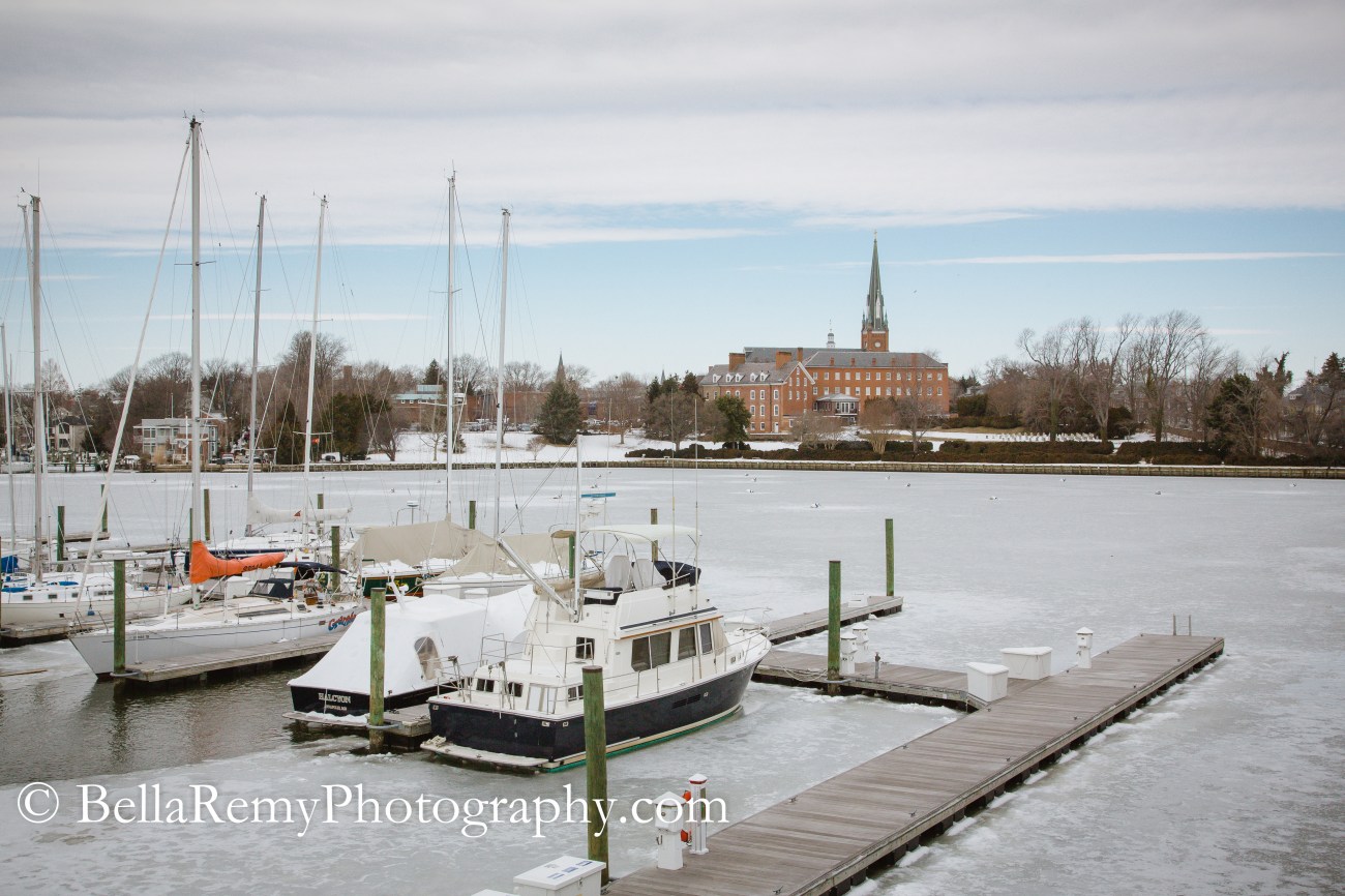 Spa Creek, Annapolis Harbor.  Charles Carroll House and Gardens
